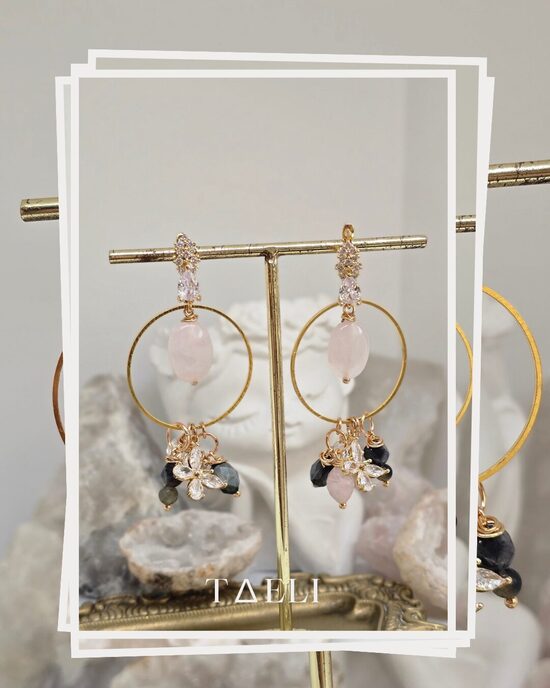 Rozā kvarcs un labradorīts